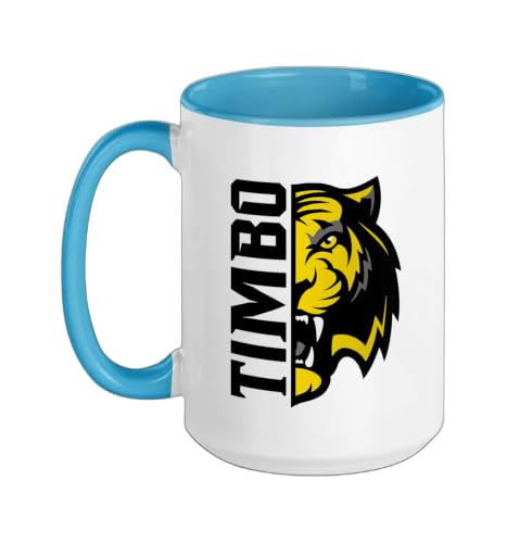 Timbo Tigers Ceramic Mug, Blue/White, 15oz