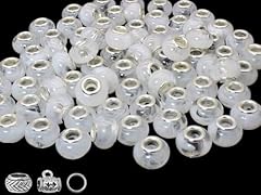 PT412 White Mica-shaped bead