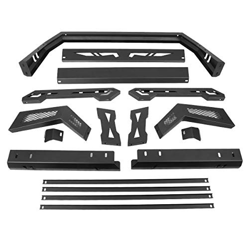 Dna Motoring Tcrb-006 Heavy Duty Truck Bed Roll Bar W/Luggage Carrying Storage Cargo Box Compatible With 05-20 Tacoma #TOP5