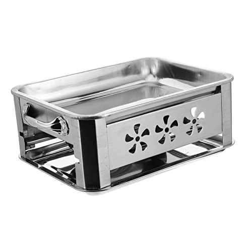 MOTHNUR Estufa Portátil Inoxidable para Camping Parrilla para Barbacoa y de Pescado Resistente y Fácil de Limpiar con Bandeja y Rejilla para Exteriores