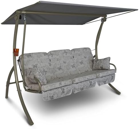 Angerer Hollywoodschaukel Royal - Gartenschaukel Made In Germany, Grau