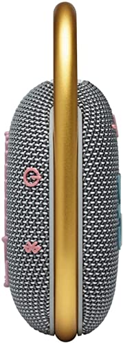 Jbl Clip 4 Portable Bluetooth Speaker - Waterproof And Dustproof Ip67, Mini Bluetooth Speaker For Travel, Outdoor And Home W/ 1 Led Flashlight Key Chain (Gray) #TOP4