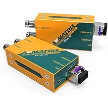 AVMATRIX FE1121 3G/HD SDI Fiber Optical Extender with SFP Module LC Port, Supports 3Gbit Level A & Level B All formats, Single-Mode Fiber Uncompressed No Losses No Latency 20Km