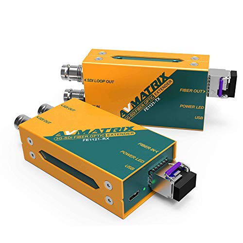 Avmatrix Fe1121 20Km 3G-Sdi Fiber Optic Extender 1080P Full Hd Video Fiber Optical Transceiver,Local Sdi Loop Out And Dual Sdi Outputs And Supports 3G/Hd/Sd Sdi Signals (Fe1121) #TOP10