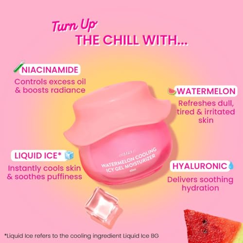 Generic Watermelon Cooling Gel Moisturizer, 60g, Hydrating with Hyaluronic & Niacinamide