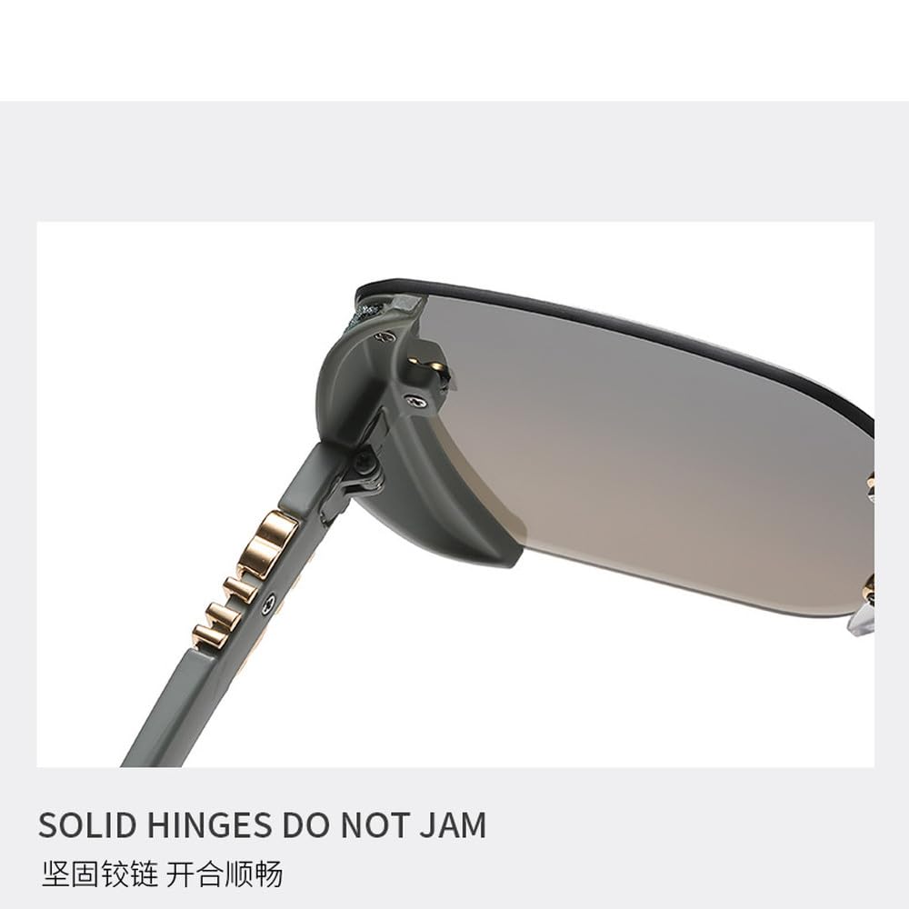 Gafas de sol cuadradas con montura grande para hombre y mujer, anteojos de sol femeninos a la moda, estilo Retro, para viajes, pesca y conducción, UV400