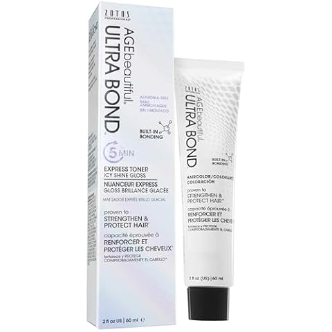 ULTRA BOND 5-Minute Express Toner | Strengthens & Protects, 2X Shinier Hair | Builds Bonds w/Arginine | For Added Shine & Custom Shades | Icy Shine Gloss | 2 Fl Oz Cover