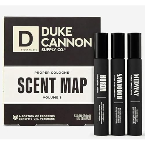 Duke Cannon Proper Cologne Scent Map - (3 Pack) 0.3 fl oz