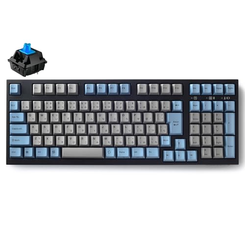 LEOPOLD FC980MBT GRAYBLUE Bluetooth/USB-C ���{��JIS�z�� ���ȗL 102�L�[ �e���L�[�t�ȃX�y�[�X�L�[�{�[�h �X�C�b�`�z�b�g�X���b�v�Ή� Windows/macOS �P4�d�r�쓮 �ŐVCHERRY MX2A�X�C�b
