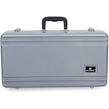 Crossrock CRA860TRSL Trumpet, Rectangular ABS Molded Hard Shell Case with Padded Strap in Silver