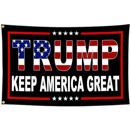 NASIAN Patriotic Ameican Flags 3x5 Ft Outdoor Keep America Great Flags for Outside Yard Garden House Decorations Banner