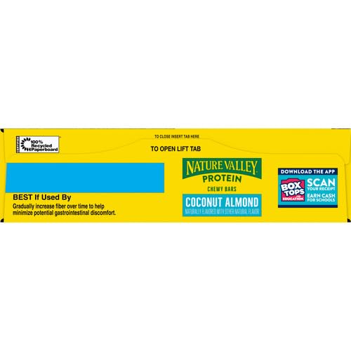 Image of Nature Valley Protein Chewy Snack Bars, Coconut Almond, 5 Bars, 7.1 oz