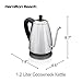 Hamilton Beach Gooseneck Pour Over Electric Tea Kettle, Water Boiler & Heater, 1.2 L, Cordless, Auto-Shutoff & Boil-Dry Protection, Stainless Steel (40899)