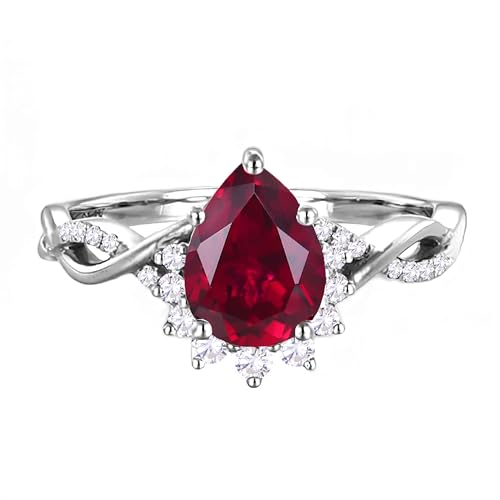 10K 14K 18K Gold 1 Carat Pear Gemstone Vintage Vine Engagement Ring with Real Diamond for Women Birthstone Wedding Promise Rings for Her Wife Size 4~12 (I2-I3 Clarity)3