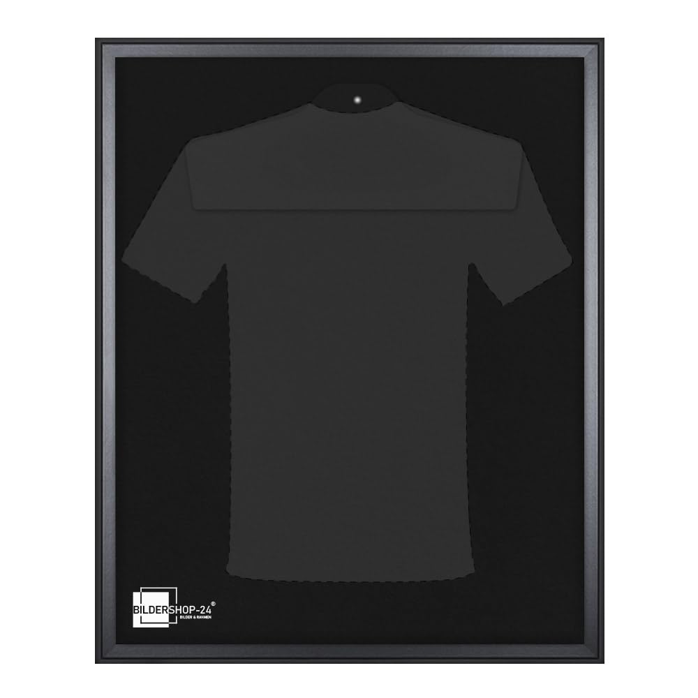 Bildershop-24 Objektrahmen Trikotrahmen VARIANTO35 60x80cm Schwarz matt inkl. Bügel und Passepartout in Schwarz