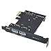 immagine 1KKmoon STW PCI-E A USB 3.0 Scheda PCI Express A 2 Porte Adattatore Mini Controller PCI-E USB 3.0 Con Connettore A 19 Pin Interno USB 3.0 E 5V 4 Pin Potenza Maschile Connettore A Doppia Porta