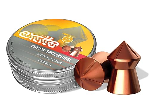 H&N Excite Coppa-Spitzkugel Pointed Airgun Pellets .22 Caliber / 16.05 Grains (200 Count)