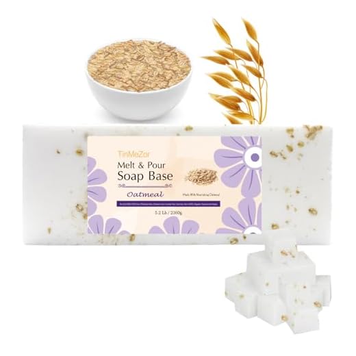 TinMeZor Base de sabão para derreter e derramar glicerina (2,3 kg, aveia (sem perfume))