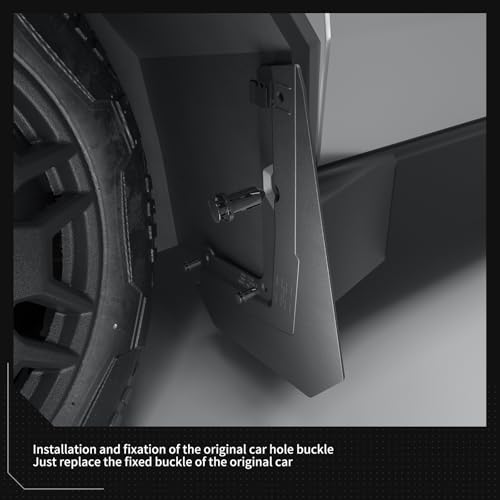 Image of 4PCS Wheels Mud Flaps Splash Guards for Tesla Cybertruck 2024 2025 2026 Front & Rear Set Wheel Fenders Truck Splash Guards for Cybertruck Accessories TPE OEM