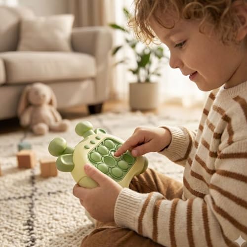 Image of MABLE Pop it Pro Game Electronic Speed Push Button Fidget Toy with Lights & Music, Interactive Stress Relief Game for Kids & Adults, Brain Training Handheld Toy (Assorted Colours)