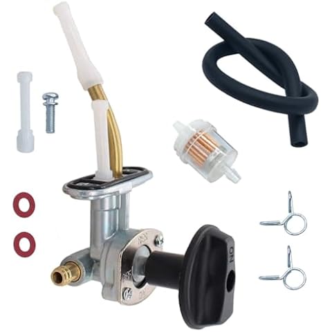 Earlyred Fuel Shut Off Valve Petcock Tank Switch with Knob Lever Compatible with Arctic Cat ATV 300 400 250 375 454 500 0470-445 0470-344 0470-363 0470-365 0470-401 0470-408 0423-146 Cover