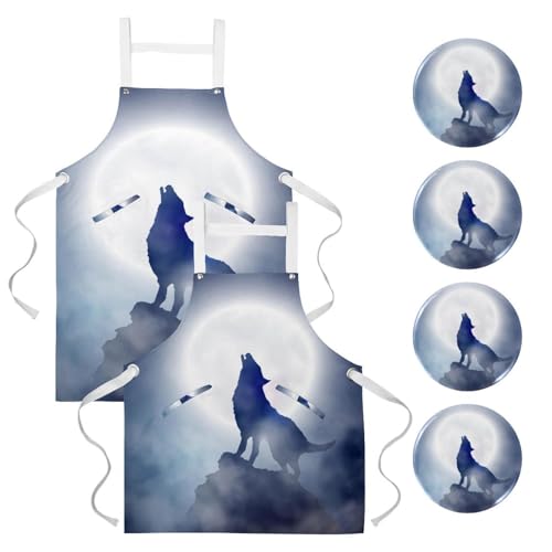 Tablier de serveuse avec 4 broches ajustables pour restaurant et bar