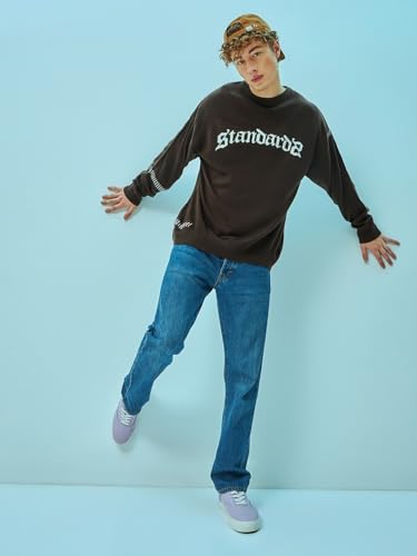 Image of Bewakoof Acrylic Men's Round Neck Sweater