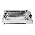 Countertop Electric BBQ Grill, 1800W Commercial Electric BBQ Grill Outdoor with Adjustable Temperature Range Practical Tray and Portable Commercial Non-Stick Barbecue Griddle Rack for Domestic Party