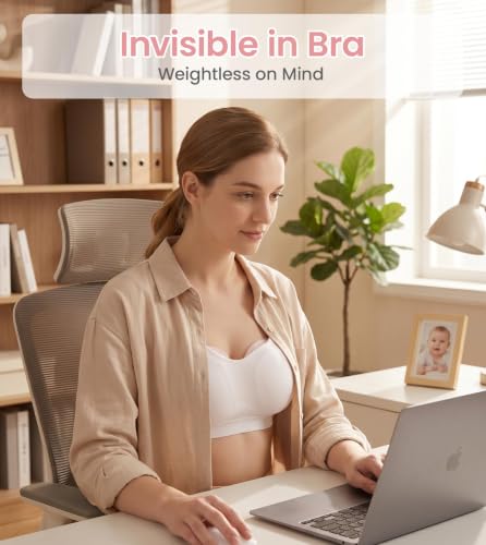 Image of NCVI Wearable Breast Pump for Moms, <42dB for Office, Home, Travel (Pink)