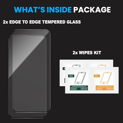 Image of ArmourPro Military-Grade Gorilla Tempered Glass for Tecno Pova 7 and Pova 7 Pro 5G (6.78 Inch) With Easy Installation Kit | Edge To Edge Full Screen Coverage | Black, Pack of 2
