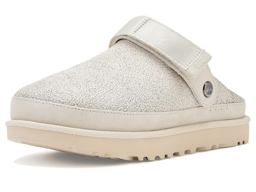 UGG Womens Goldenstar Crackle Clog Shoe Crackle White 5.5