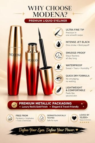 Image of Liquid Eyeliner | Jet Black Matte Finish | Waterproof & Smudge Proof | Quick Dry | One Stroke Precision | Long Lasting | 2.5ml
