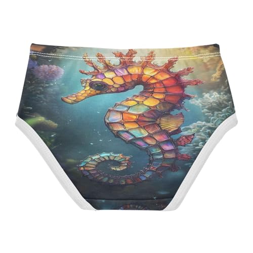 Colorful Seahorse Undersea Toddler Girls's Underwear 2T 202b87322