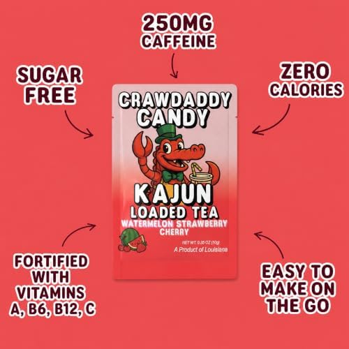 Kajun Loaded Tea Packets – Variety 5 Pack Bundle Crew Favorites – Zero Sugar Energy Tea Powder | 250mg Green Tea Caffeine | Zero Calories (5-Pack, Makes 5 Drinks) - 4