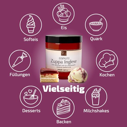 Zuppa-Inglese-Eispaste für aromatisches Eis » Auch zum Verfeinern von leckeren Desserts, Pralinen Torten und vielem mehr » » » Inhalt 250 g – Bild 5