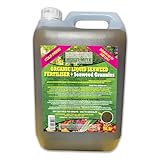 Multi-Mite 5 Ltr Liquid Seaweed + Granules -100% Natural & Organic Concentrate Cold Pressed Plant & Soil Fertiliser, Trees Lawn Veg & House Plants Root or Foliar Feeding (5 LITRES WITH GRANULES)