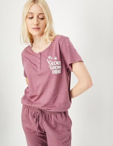 Image of Max Women's Printed Round Neck Half Sleeve Cotton Pyjama Set