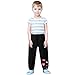 Toddler Rain Pants Cute Graphic Waterproof Lightweight Rain Pants Kids Boys Girls Outdoor Windproof (Black, 3-4 Years)