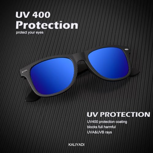 Image of KALIYADI Polarized Sunglasses for Men and Women Matte Finish Sun glasses Color Mirror Lens UV Blocking (3 Pack)