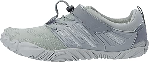 Joomra Women Barefoot Cross Trail Running Shoes Ladies Wide Toes Size 8.5 Minimalist Runners Trekking Exercise Walking Sneakers Cycling Gym Non Slip Hiking Footwear Grey 39 #TOP2