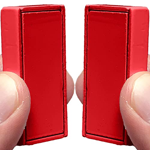 Magnetic Flag/Curtain Weights 8 Pack of Waterproof Magnets + Carrying Case Great for Stopping American Flag Tangles Clip On Bottom Heavy Duty Works Outdoor to Stop Wind (Red)