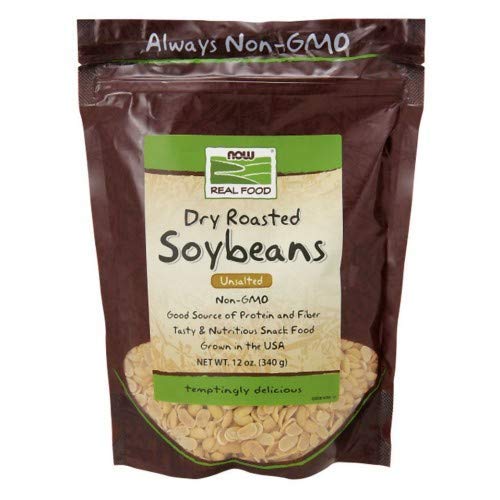 NOW Foods Real FoodDry Roasted Soybeans Unsalted - 12 oz