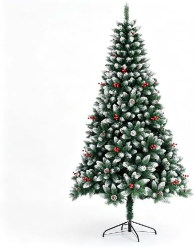 Artificial Christmas Tree with Pine Cones and Red Berries, Pine T...