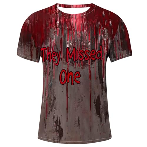 I'm Fine Bloody Shirt, Problem Solved Halloween Cloth, Men Horror Tshirts Funny Shirts2