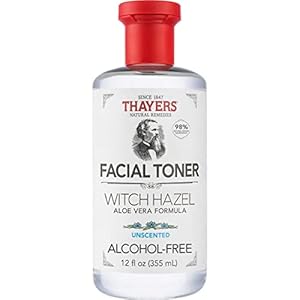 THAYERS Alcohol-Free Unscented Witch Hazel Facial Toner with Aloe Vera Formula, 12 oz