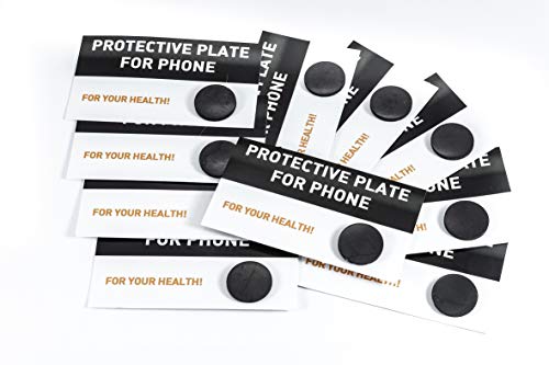 SN NATURSTEIN UG - Shungite Plate for Mobile Phones, Round and Polished | Gem Stone from Karelia - 10 Units