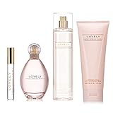 Sarah Jessica Parker Lovely Women 3.4oz EDP Spray, 10ml EDP Rollerball, 8.0oz Body Mist, 6.7oz Body Lotion 4 Pc Gift Set