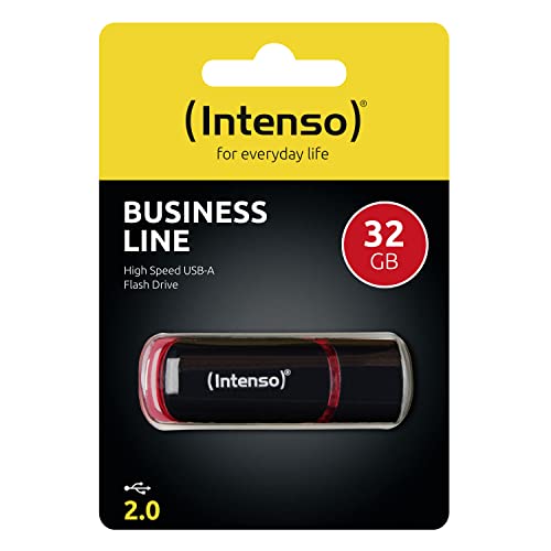 Intenso Business Line - Flash Drive 32 GB - USB 2.0, Black/Red - Image 4