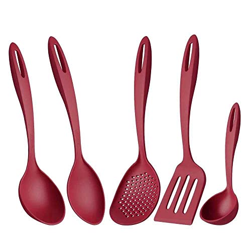 Encontraproduto.com.br - Jogo de Utensilios Tramontina Ability em Nylon Vermelho 5 Pecas