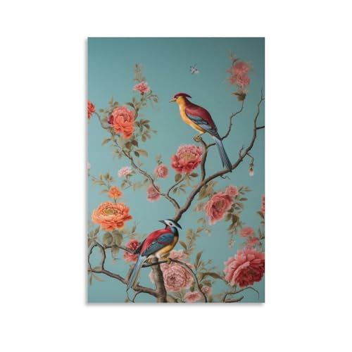 Toile murale oiseaux rustiques AEMYSKA pour transformer un mur vide